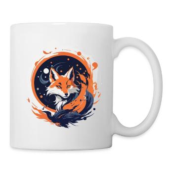Kitsune Spiritual Elegance Japon Streetwear - Mug blanc - blanc - Droite
