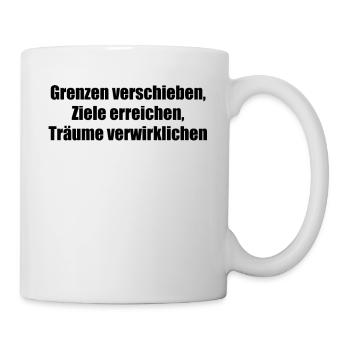 Fitness - Grenzen verschieben, Ziele erreichen, - Tasse - Weiß - Rechts