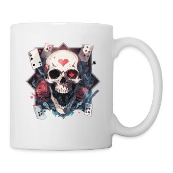 Poker Joueur de poker Jeu de cartes de casino - Mug blanc - blanc - Droite