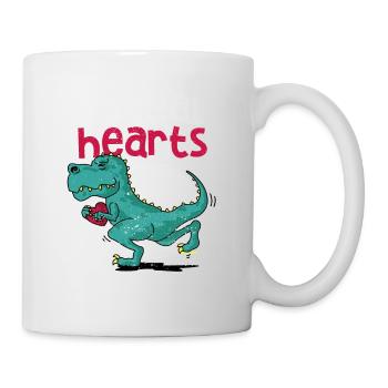 Ich stehle Herzen Valentinstag Dinosaurier T Rex - Tasse - Weiß - Rechts