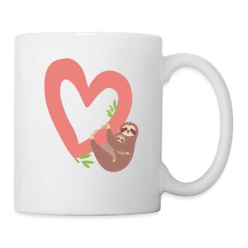 Sloth, Valentine's Day, Sloth, Sloth, Valentine - Mug - white - Right