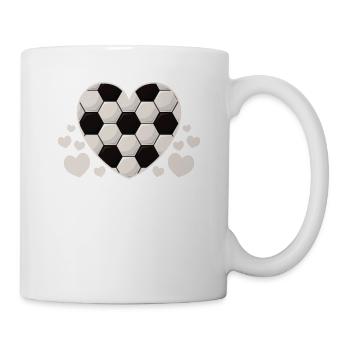 Fußball-Herz-Sport-Football-Spieler-Trainer-Fan - Tasse - Weiß - Rechts