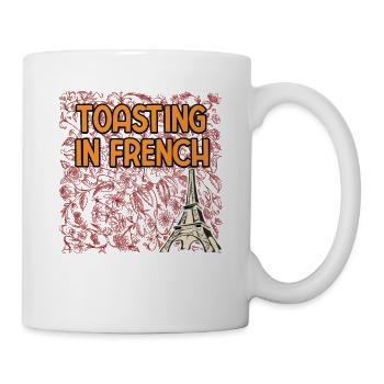 Toasting in French Bread Foodie Pastries Food - Tasse - Weiß - Rechts