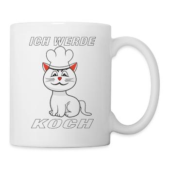KATZE KOCH ICH WERDE KOCH - Tasse - Weiß - Rechts