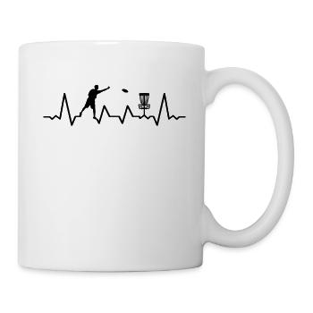 Disc-Golf-Spieler Disc-Golfer Game Herzschlag - Tasse - Weiß - Rechts