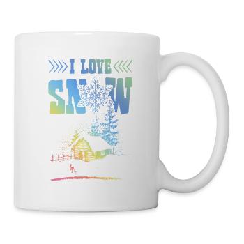 Ich liebe Schnee - Tasse - Weiß - Rechts
