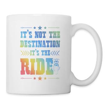 Motorrad Ziel Spruch - Tasse - Weiß - Rechts