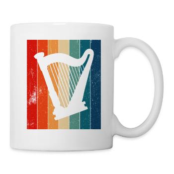 Harfenspieler Harfe Musik Harfenist - Tasse - Weiß - Rechts