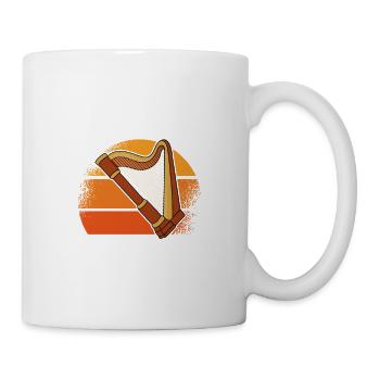 Harfenspieler Harfe Musik Harfenist - Tasse - Weiß - Rechts