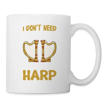 Harfenspieler Harfe Musik Harfenist - Tasse - Weiß - Rechts