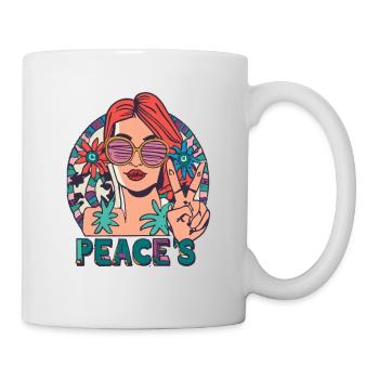 Love Peace 60s 70s Hippie Costume - Mug - white - Right
