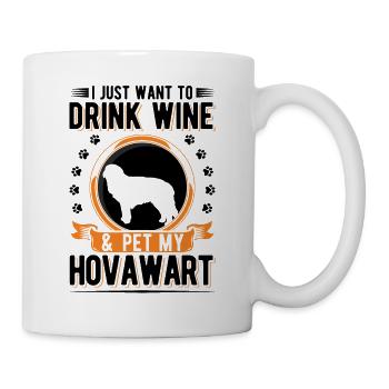 Hovawart et le vin - Mug blanc - blanc - Droite