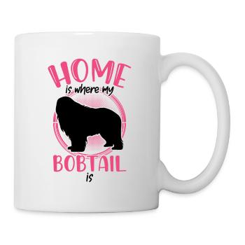 Bobtail is home to Old English Shepherd - Mug - white - Right