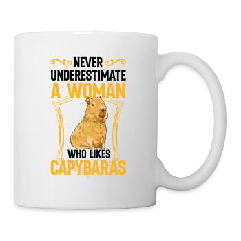 Les femmes atteintes de capybara sous-estiment les capybara - Mug blanc - blanc - Droite