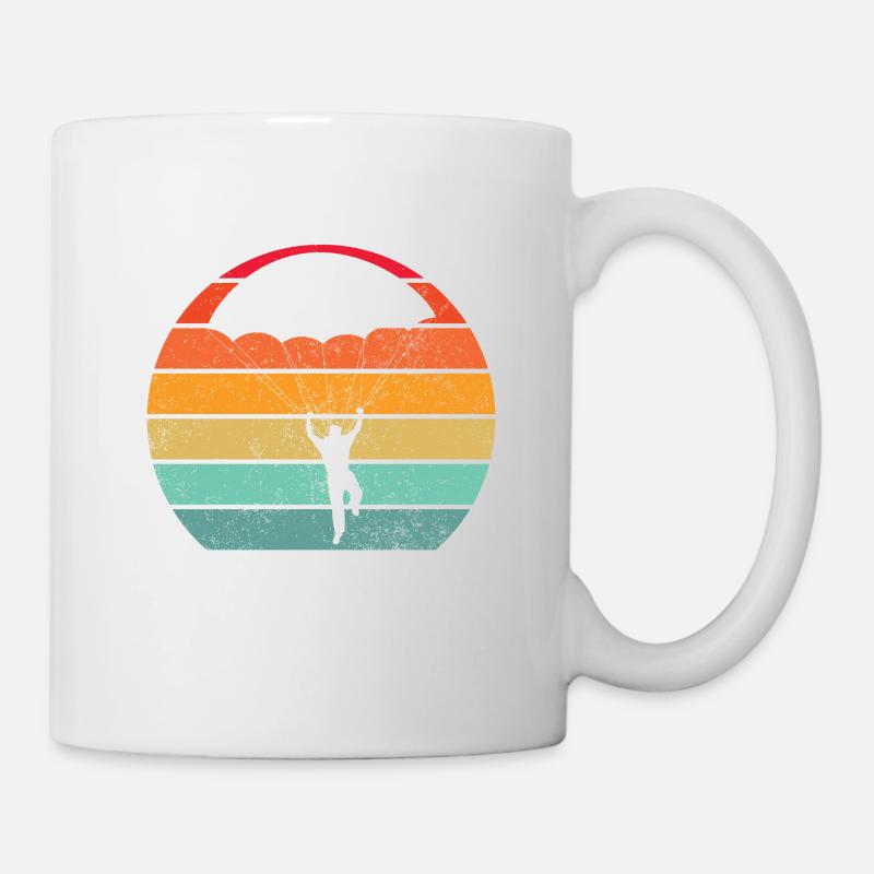 Parachute Vintage rétro cadeau - Mug blanc - blanc