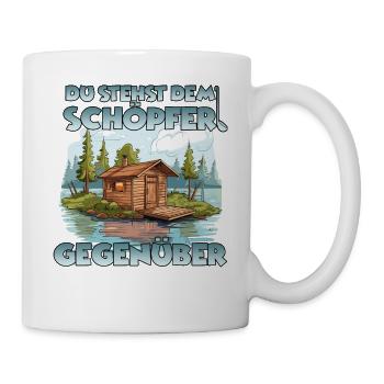 Lustiges Sauna Outfit Thermalbad Saunagänger Sauna - Tasse - Weiß - Rechts