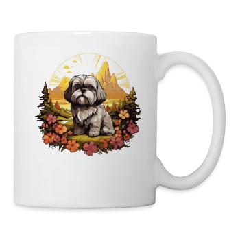 Shih Tzu - Tasse - Weiß - Rechts