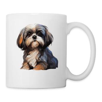Shih Tzu - Tasse - Weiß - Rechts