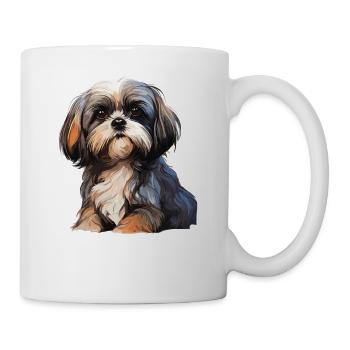 Shih Tzu - Tasse - Weiß - Rechts