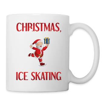 Eislaufen Eiskunstlauf Santa Weihnachten Liebe - Tasse - Weiß - Rechts