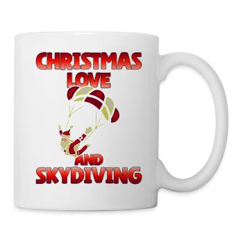 Parachutisme Amour de Noël et parachutisme - Mug blanc - blanc - Droite
