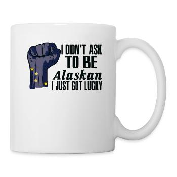 Alaska Américain U.S. Patriot USA Cultivé Alaska - Mug blanc - blanc - Droite