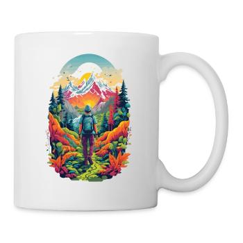 Esthétique de la montagne Randonnée Aventure dans la nature - Mug blanc - blanc - Droite