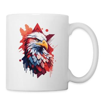 Adler Wappen Ästhetik Vogel Stolz Design - Tasse - Weiß - Rechts