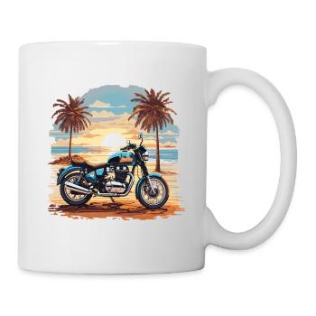 Moto Plage Vintage Trip Biker Design - Mug blanc - blanc - Droite