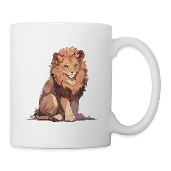 Lion, Chat Sauvage, Tête De Lion, Lion, Bébé, Gros Chat - Mug blanc - blanc - Droite