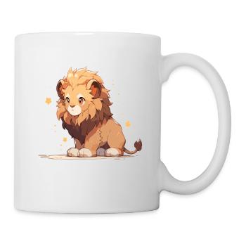 Lion, Chat Sauvage, Tête De Lion, Lion, Bébé, Gros Chat - Mug blanc - blanc - Droite
