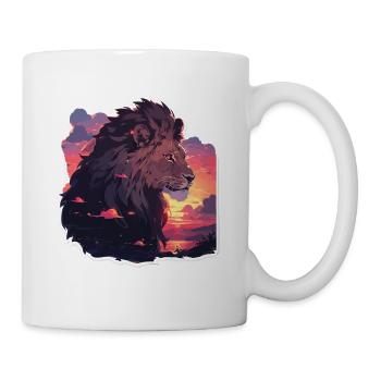 Lion, Chat Sauvage, Tête De Lion, Lion, Bébé, Gros Chat - Mug blanc - blanc - Droite