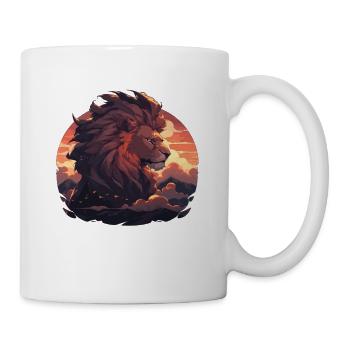 Lion, Chat Sauvage, Tête De Lion, Lion, Bébé, Gros Chat - Mug blanc - blanc - Droite