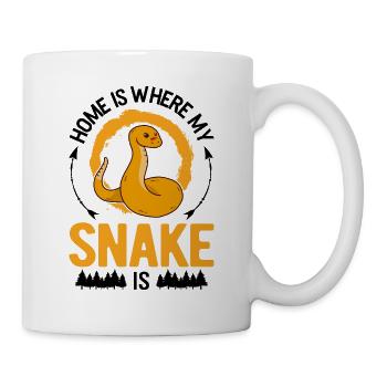 La maison, c’est là où est mon serpent - Mug blanc - blanc - Droite