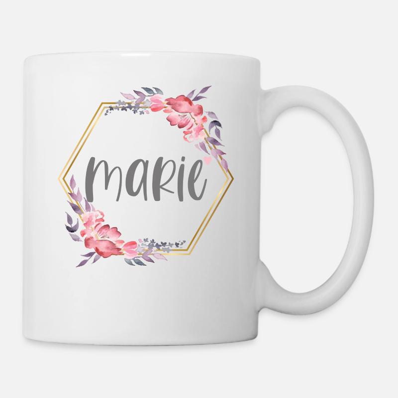 Marie Mädchen Name Baby Geschenk - Tasse - Weiß