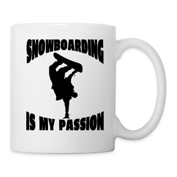Snowboardfahrer Snowboard Snowboardsport Geschenk - Tasse - Weiß - Rechts