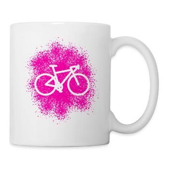 Gravel Bike Rennrad Fahrradfahrerin - Tasse - Weiß - Rechts