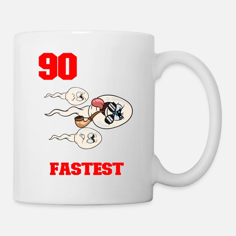 Drôle d’anniversaire disant 90 ans - Mug blanc - blanc