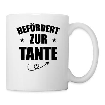 Befördert zur Tante - Tasse - Weiß - Rechts