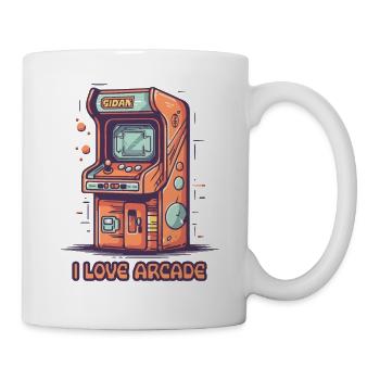 I love arcade gaming - Mug - white - Right