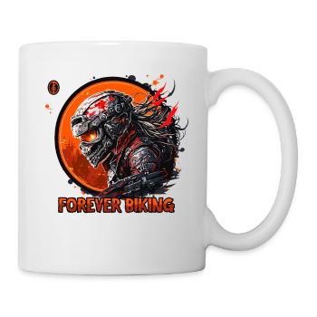 Forever Biking : Skull Emblem à moto - Mug blanc - blanc - Droite