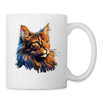 Maine Coon - Tasse - Weiß - Rechts
