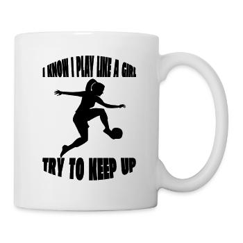 Fußballmannschaft Fußballspieler Fußballdesign - Tasse - Weiß - Rechts