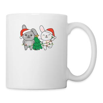 Lapin, Noël, Hiver, Animaux, Lapins - Mug blanc - blanc - Droite