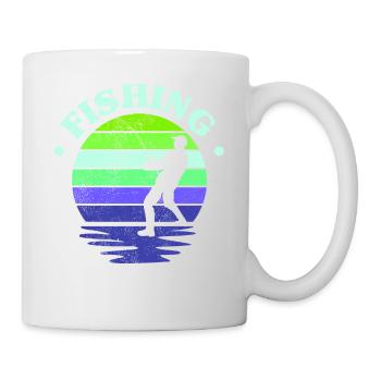 Fishing, Angler, Fisherman Fishing and Pike Fishing - Mug - white - Right