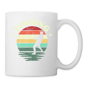 Fishing, Angler, Fisherman Fishing and Pike Fishing - Mug - white - Right