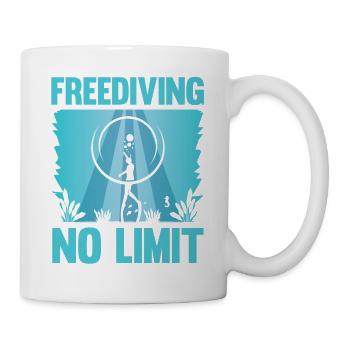 Tauchen, Apnoetauchen, Apnoe No Limit Freediving - Tasse - Weiß - Rechts