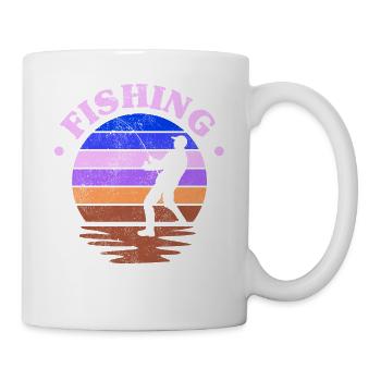 Fishing, Angler, Fisherman Fishing and Pike Fishing - Mug - white - Right