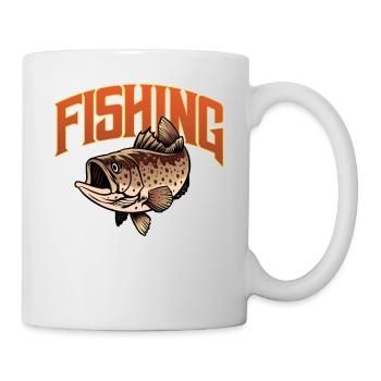 Fishing, Angler, Fisherman Fishing and Pike Fishing - Mug - white - Right