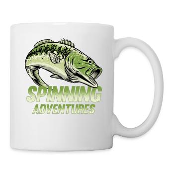 Fishing, Angler, Fisherman Fishing and Pike Fishing - Mug - white - Right